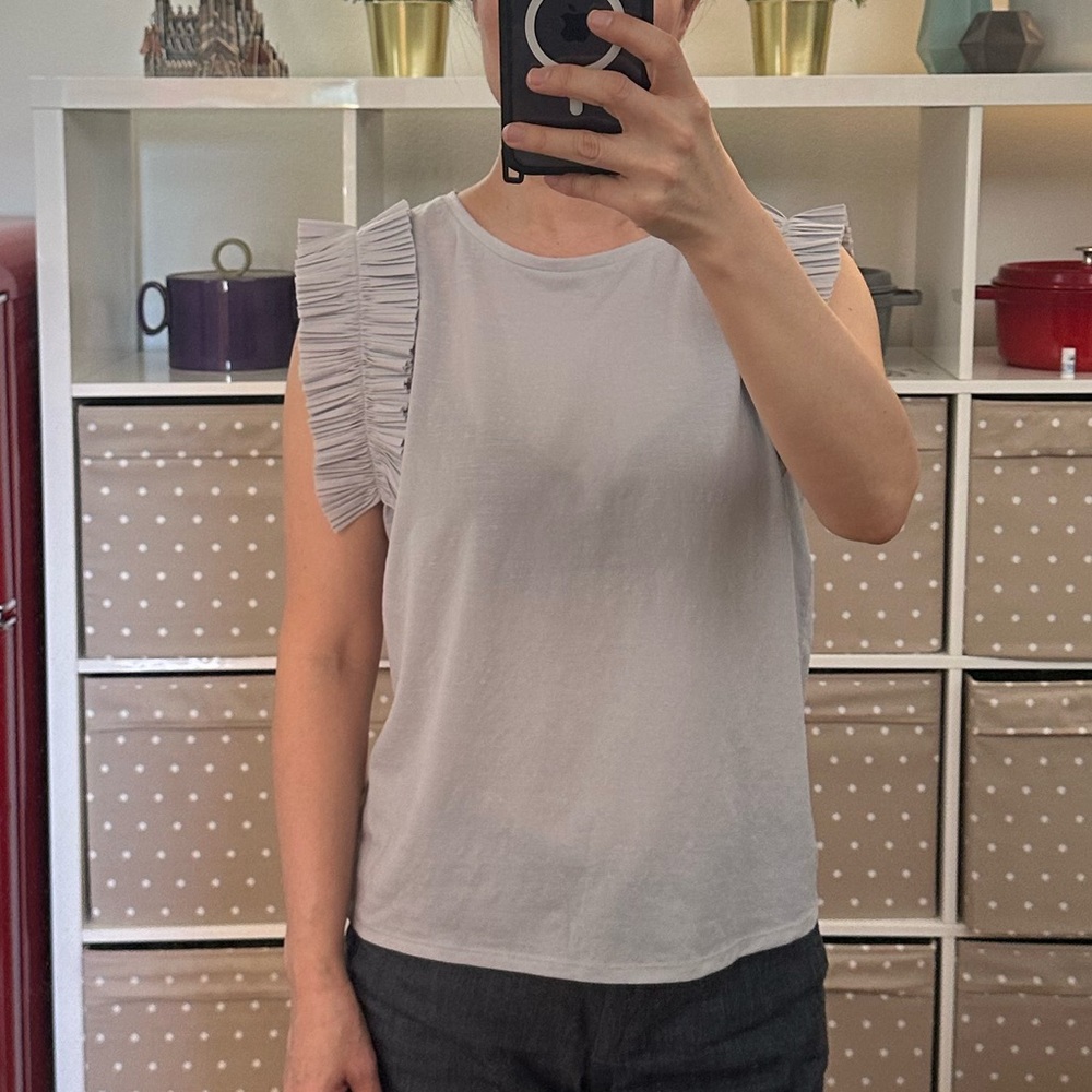 Zara pleats shoulder top
